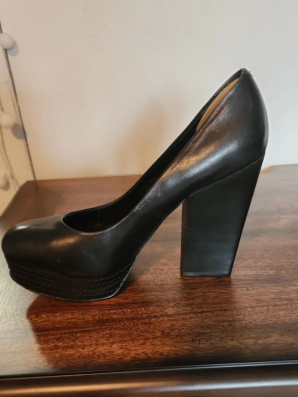 Women'sTrouve Black Platform Block Heel Pumps Sz 9